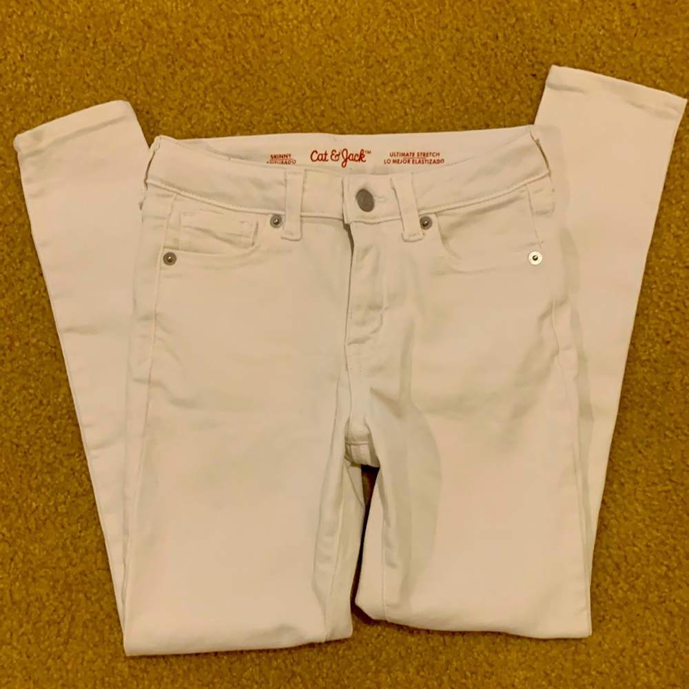 Cat and Jack white skinny jeans 7